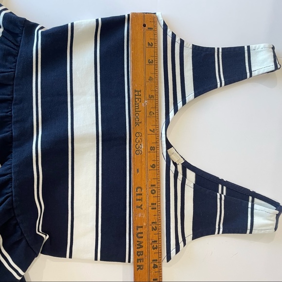 J. CREW White Navy Blue Striped Sleeveless Dress XS. - Picture 3 of 8